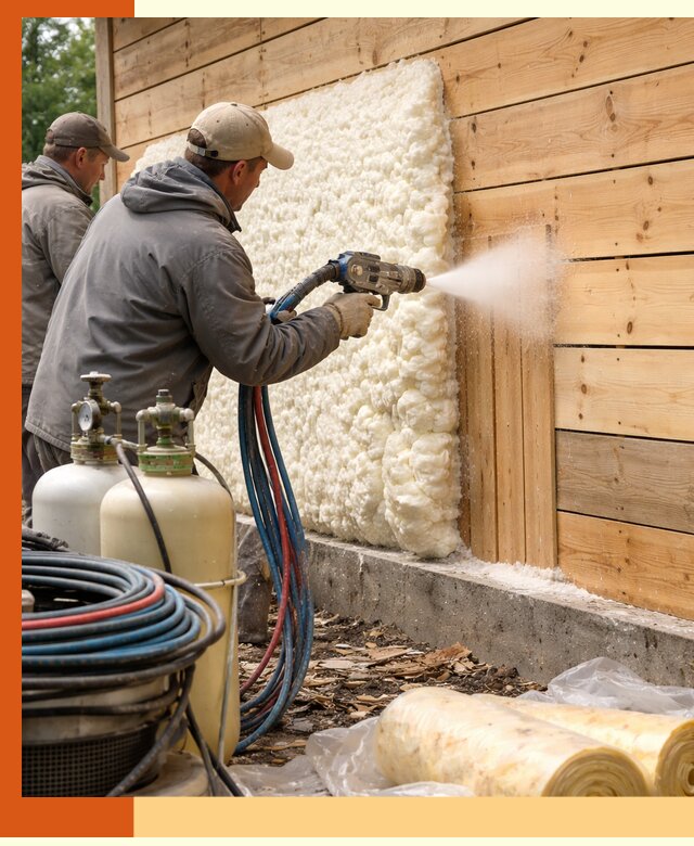 Утепление деревянного дома пенополиуретаном в Сыктывкаре