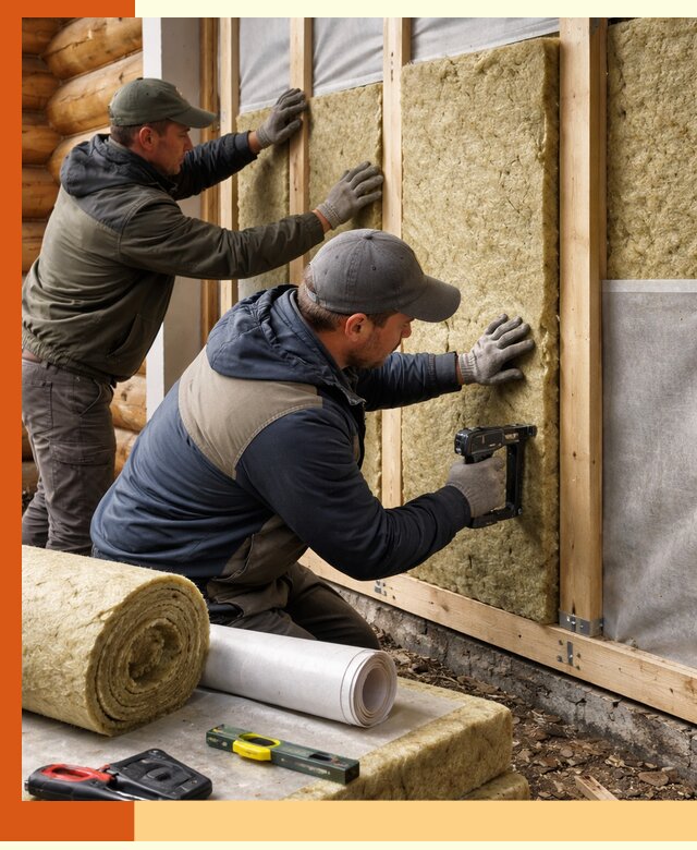 Утепление бревенчатого дома под ключ в Сыктывкаре