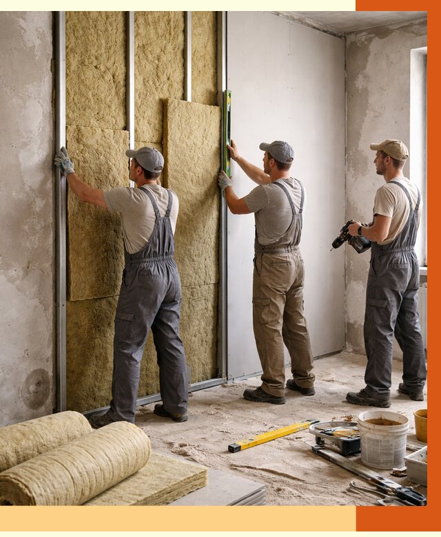 Утепление стен изнутри в Сыктывкаре от 2320 руб/м² под ключ | ТепломастерСкт