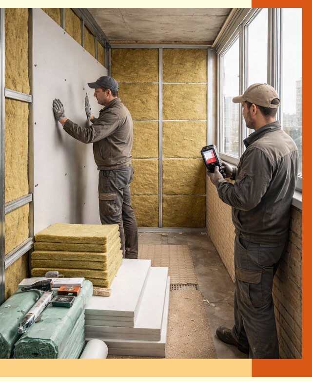 Утепление балкона в Сыктывкаре от 4640 руб. под ключ | ТепломастерСкт