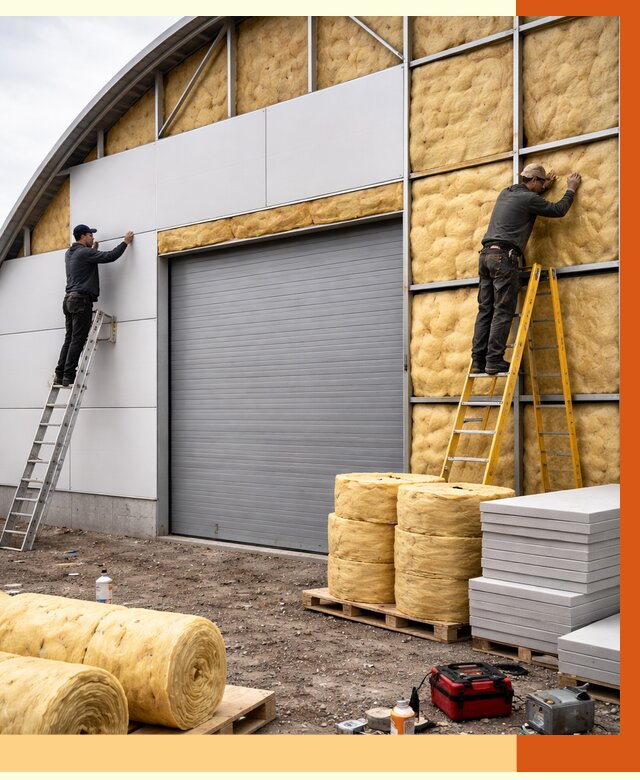 Утепление ангара пенополиуретаном в Сыктывкаре от 7424 руб./м² — комплекс от ТепломастерСкт