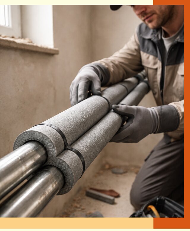 Утепление труб отопления в Сыктывкаре от 2939 руб. за м² — услуги под ключ | ТепломастерСкт