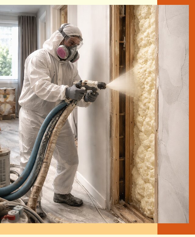 Межстеновое утепление ППУ в Сыктывкаре от 2836 руб/м2 — межстенное утепление под ключ | ТепломастерСкт