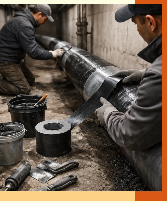 Гидроизоляция труб в Сыктывкаре от 2578 руб. — профессиональная герметизация | ТепломастерСкт