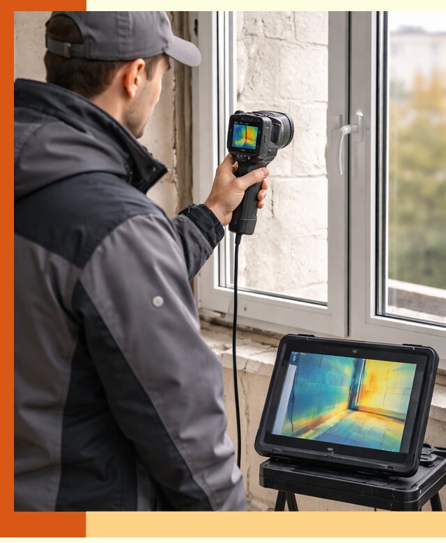 Тепловизионное обследование дома в Сыктывкаре для выявления утечек тепла