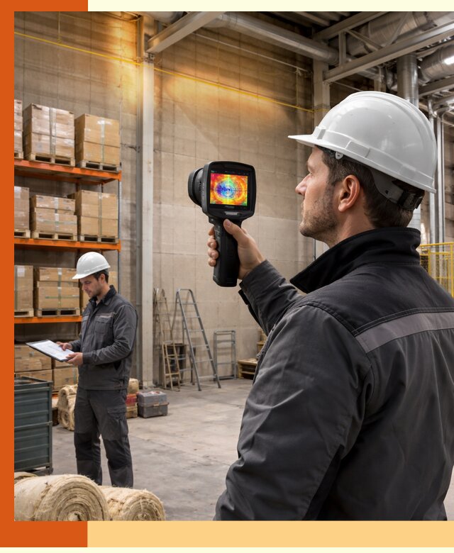 Тепловизионное обследование склада и выявление утечек в Сыктывкаре