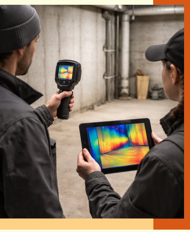 Тепловизионное обследование подвала в Сыктывкаре от 4640 руб. — проверка гидроизоляции | ТепломастерСкт