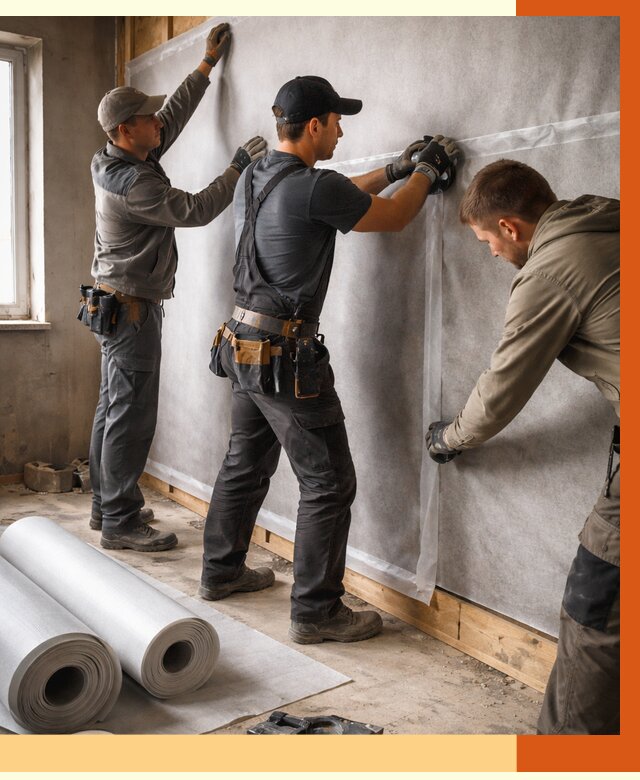 Монтаж ветроизоляции в Сыктывкаре от 4640 руб./м2 — профессионально | ТепломастерСкт